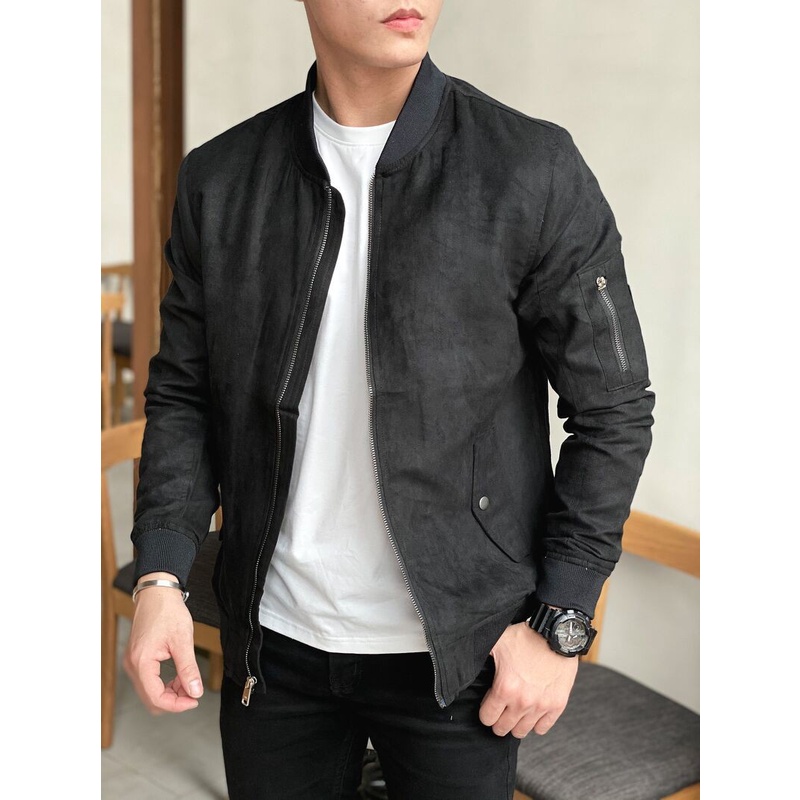 Áo Bomber da lộn lót lông