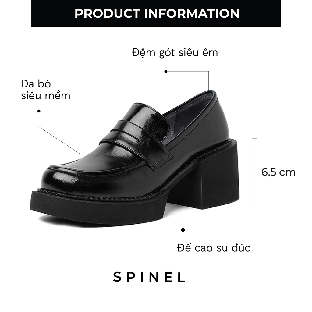 Giày Loafer nữ SPINEL da thật 6,5cm