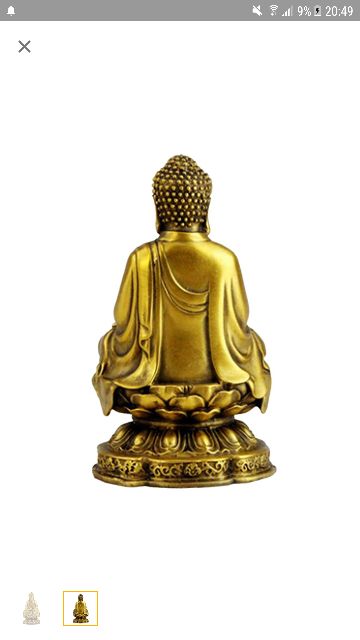 Tượng Phật A Di Đà Bằng Đồng Vàng Để Ô tô Trang trí phong thuỷ