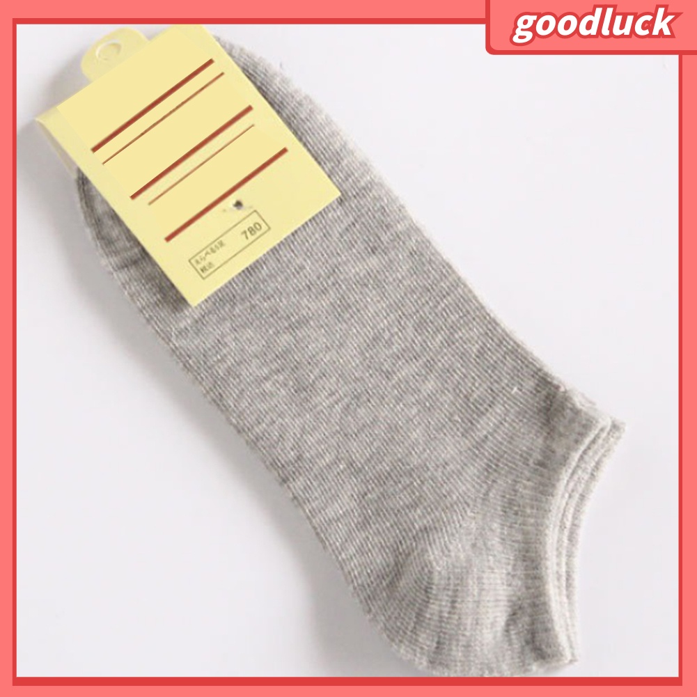Đôi Tất Cotton Ngắn Màu Trơn Co Giãn Thoải Mái Cho Nữ