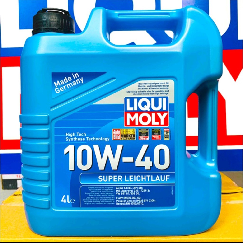 Dầu nhớt tổng hợp công nghệ cao Liqui Moly Super Leichtlauf 10W-40- 9504 -4 lít
