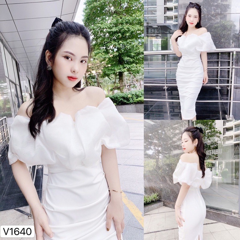 Váy body trễ vai sang chảnh ( kèm ảnh thật) | BigBuy360 - bigbuy360.vn