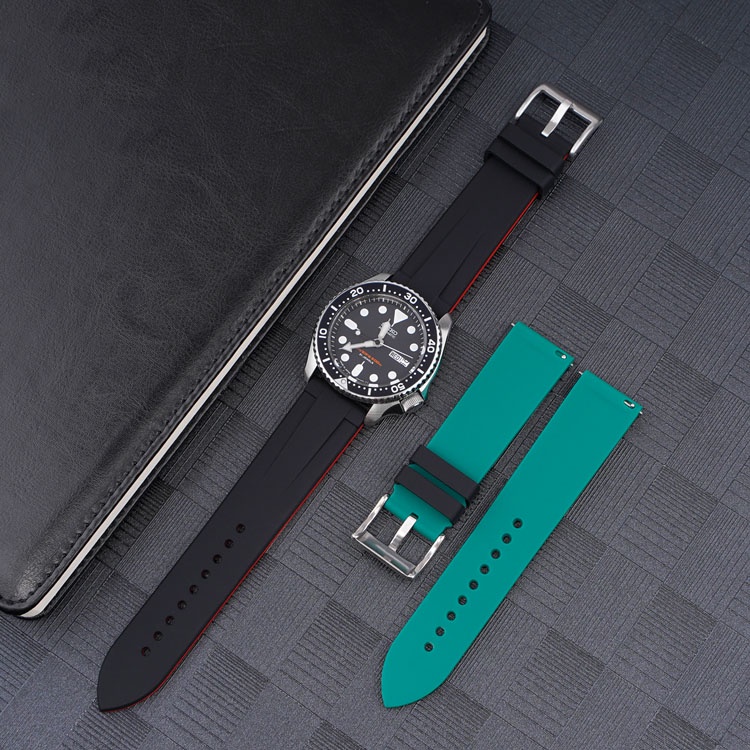 Dây Đeo Đồng Hồ Bằng Silicone Chống Nước Hai Màu 20mm 22mm Cho Samsung Galaxy Watch 46mm Gear S3 Huawei gt2