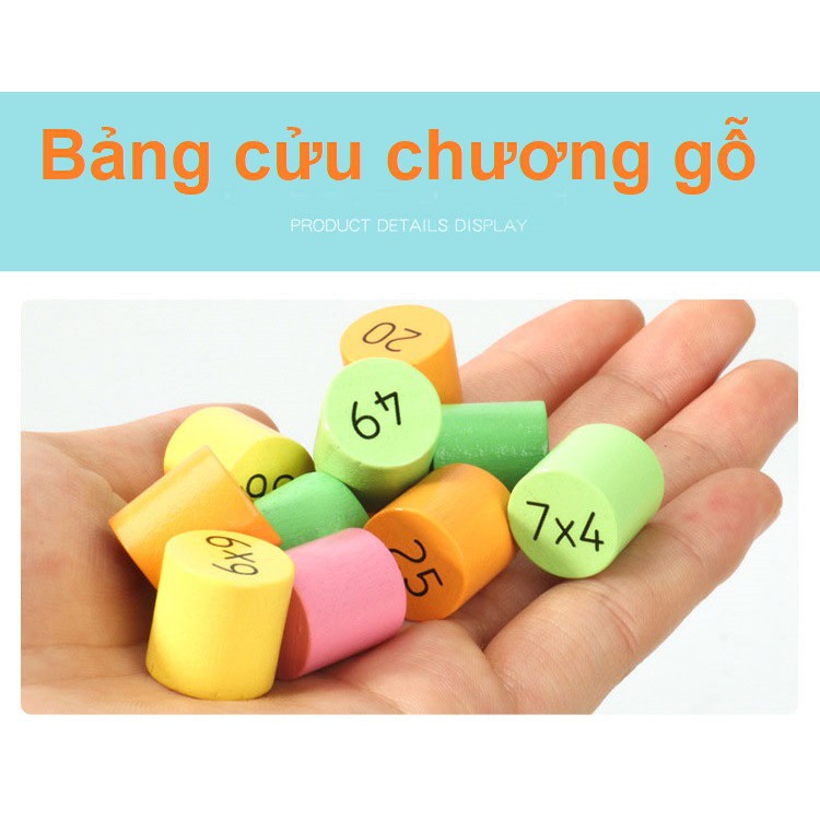 ĐỒ CHƠI THÔNG MINH CHO BÉ BẢNG CÔNG THỨC CỬU CHƯƠNG GỖ