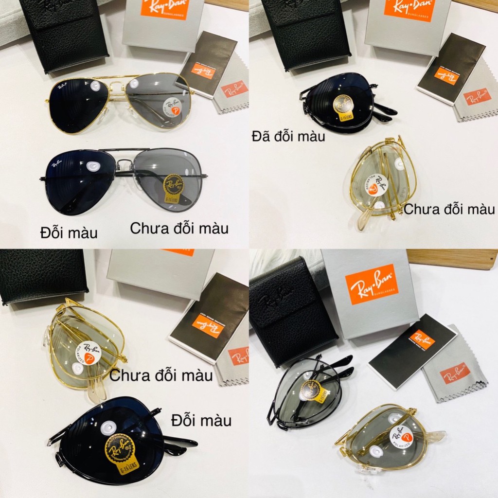 Kính Mát Đổi Màu Gấp Đôi - Fullbox