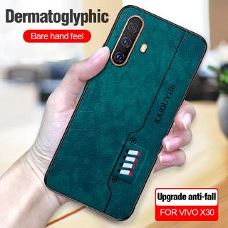 Ốp điện thoại phối da hợp thời trang dành cho Vivo X30 Pro iQOO Neo 3