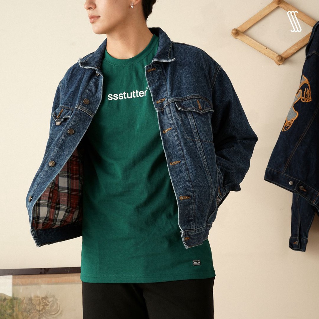 Áo thun nam nữ form refined fit SSSTUTTER form loose cotton thoáng mát in chữ SSSTUTTER TEE - SANS