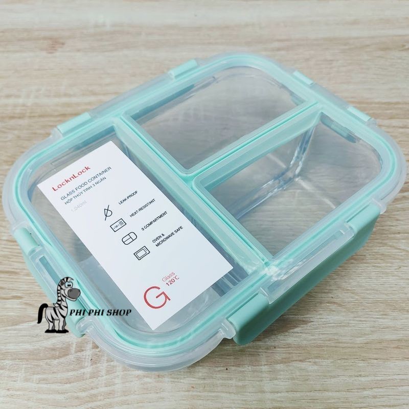 Hộp thủy tinh chia ngăn Lock&Lock Glass Food Container dung tích từ 860ml đến 1040ml LLG458