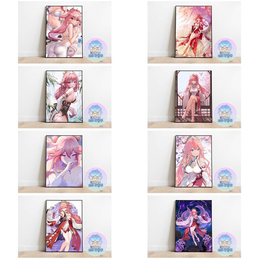 ẢNH POSTER A3 DÁN TƯỜNG CAO CẤP YAE MIKO (15) GAME GENSHIN IMPACT  BY 2D TỘC SHOP
