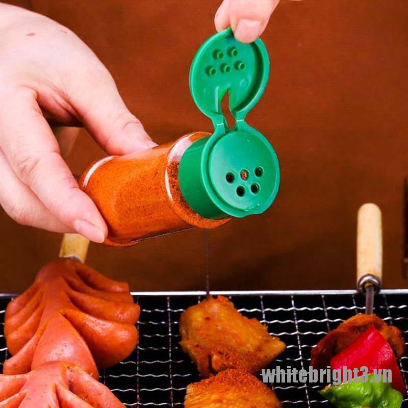 Bộ 5 Lọ Nhựa Đựng Gia Vị Màu Trắng