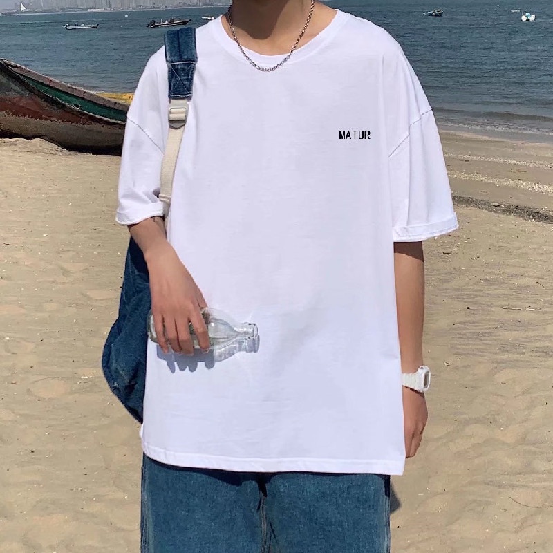 Áo Thun Tay Ngắn Dáng Rộng Thời Trang Mùa Hè Phong Cách Hàn Quốc Cho Nam