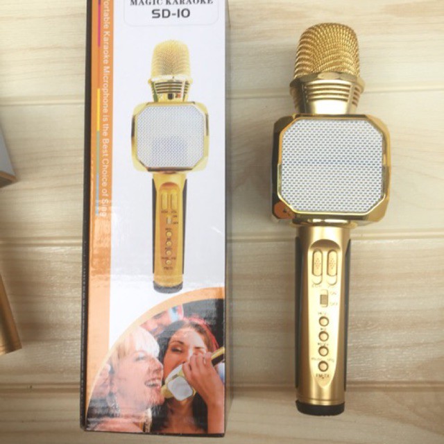 Micro hát karaoke SD-10 kèm loa Bluetooth mã số SP MC39