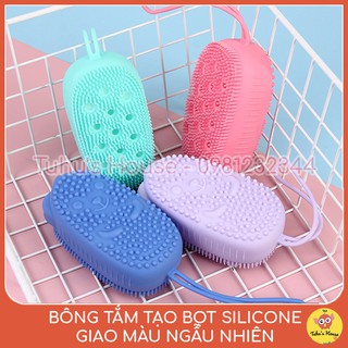 Bông tắm tạo bọt bằng silicone, tiện dụng dễ sử dụng
