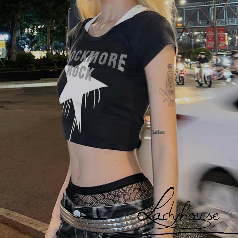 Áo Thun Tay Ngắn Cổ Tròn In Chữ Đơn Giản Dành Cho Nữ