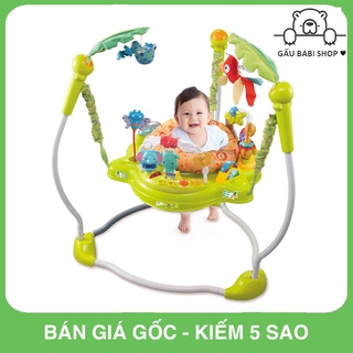 [CHỈ BÁN SỈ] Ghế nhún tập đứng màu xanh lá có đèn nhạc IBaby chính hãng