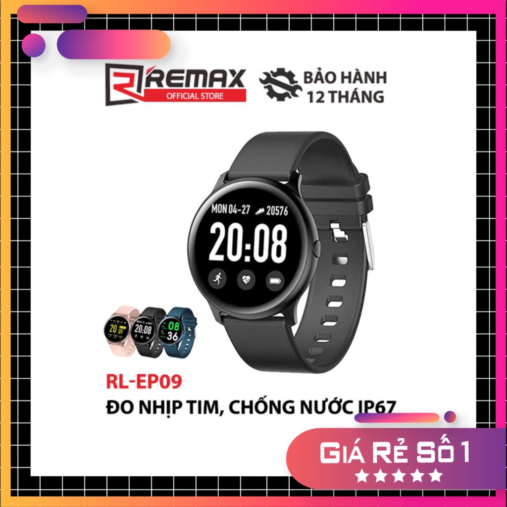 Đồng Hồ Thông Minh Smartwatch Remax RL-EP09 | Đo Nhịp Tim - Chống Nước Ip67 | Đồng Hồ Thông Minh Dành Cho cả nam & Nữ | BigBuy360 - bigbuy360.vn