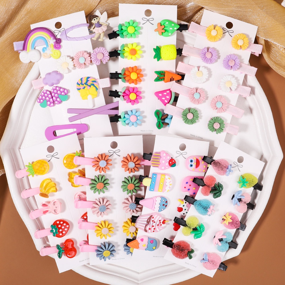 10 Kẹp tóc KIDSBOWS hình trái cây dễ thương nhiều mẫu tùy chọn cho bé gái