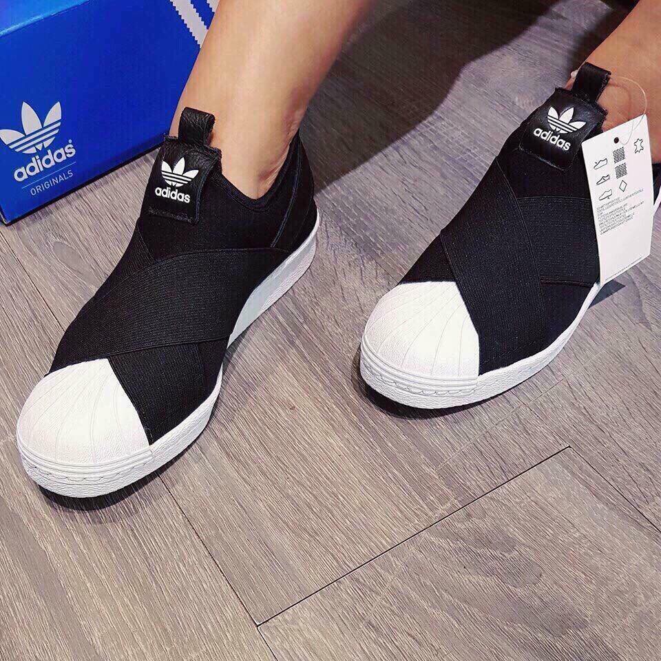 Giày thể thao ADIDAS Slipon mũi sò quai chéo huyền thoại