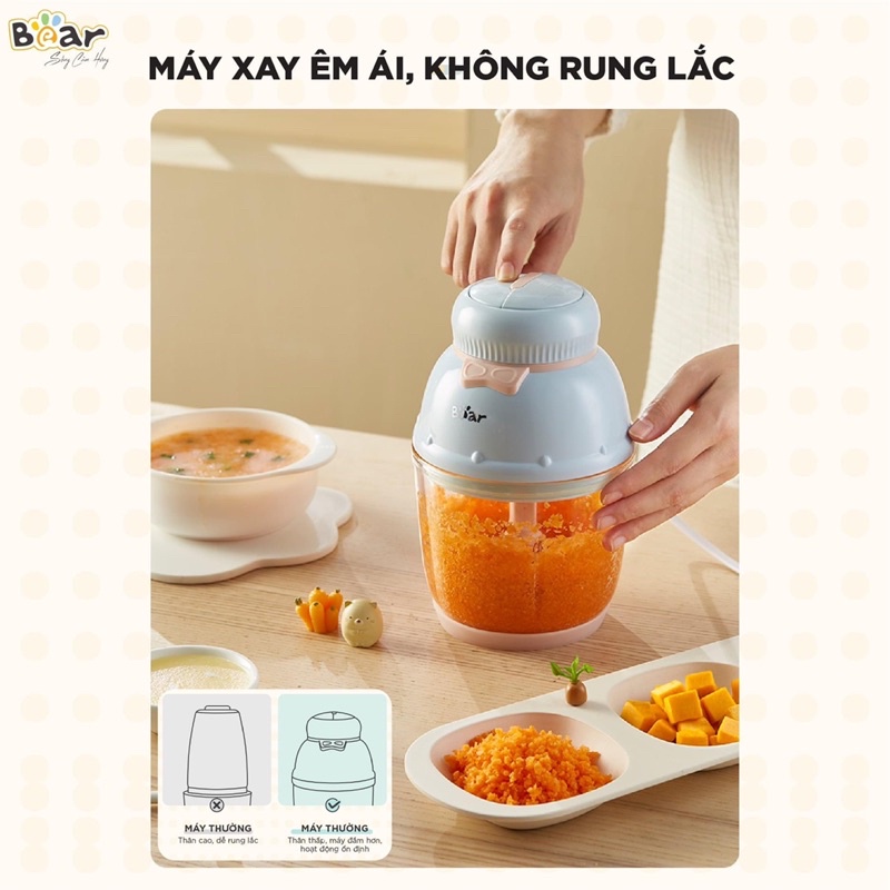 Máy xay ăn dặm mini 0.6L Bear QSJ-C02K1 (GR-B06V1)