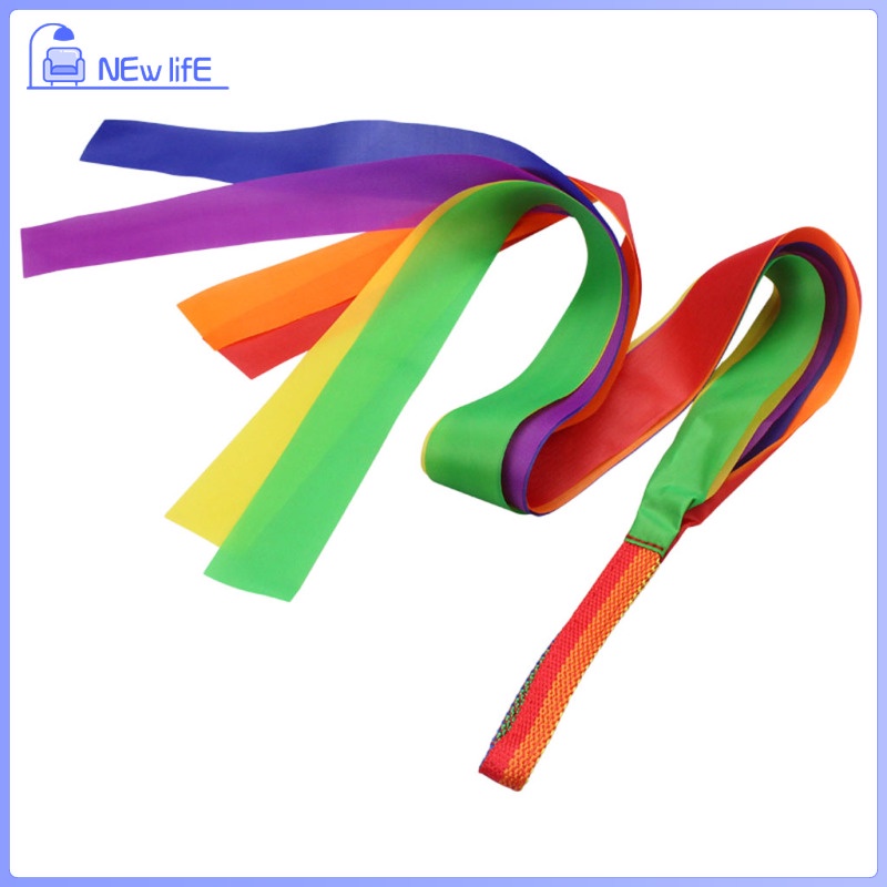 Rhythm Ribbon Dance Rainbow Ribbon Kids Children Dance Dancer Outdoor Games Cheerleading Toys