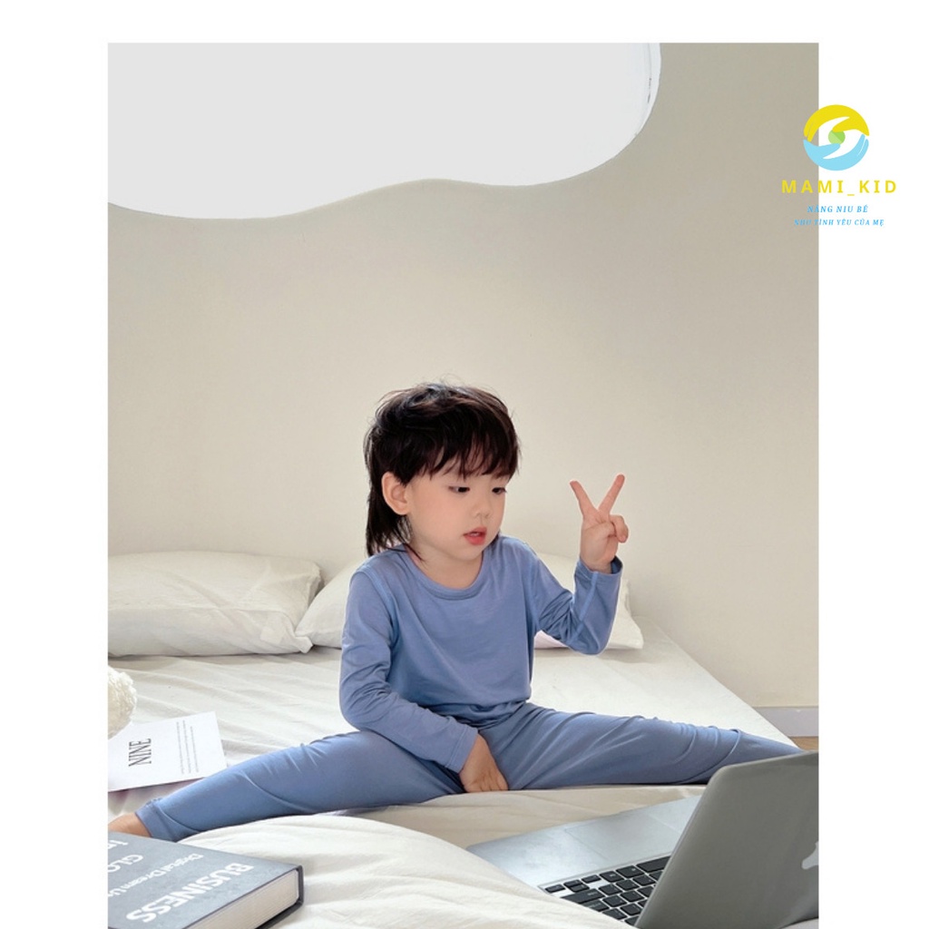 Đồ Bộ Dài Tay Thu Đông Cho Bé, Bộ Quần Áo Giữ Nhiệt tốt, cotton nỉ mềm,dày dặn,, full size đến 38kg Shop MAMIKID