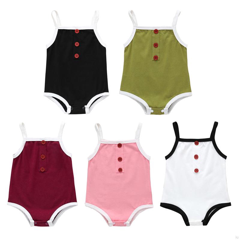 Jumpsuit Một Mảnh Màu Trơn Cho Bé