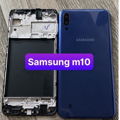 bộ xương vỏ samsung M10 - gồm lưng vỏ,xương máy,phím và bộ kính camera