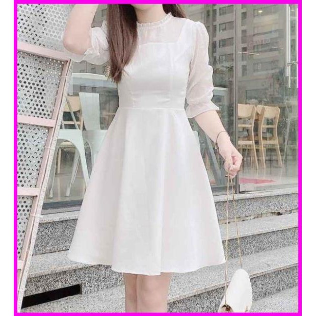 [ VÁY TRẮNG ] Đầm trắng voan xòe dịu dàng nữ tính Đầm nữ dự tiệc | BigBuy360 - bigbuy360.vn