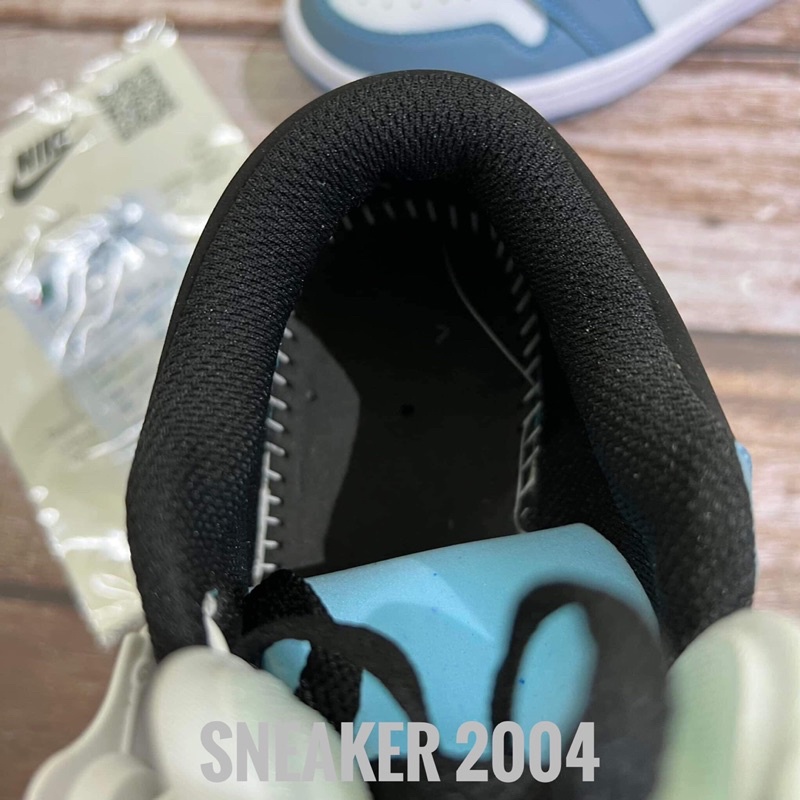 Jordan xanh dương cổ thấp thể thao nam nữ sneaker kèm hộp