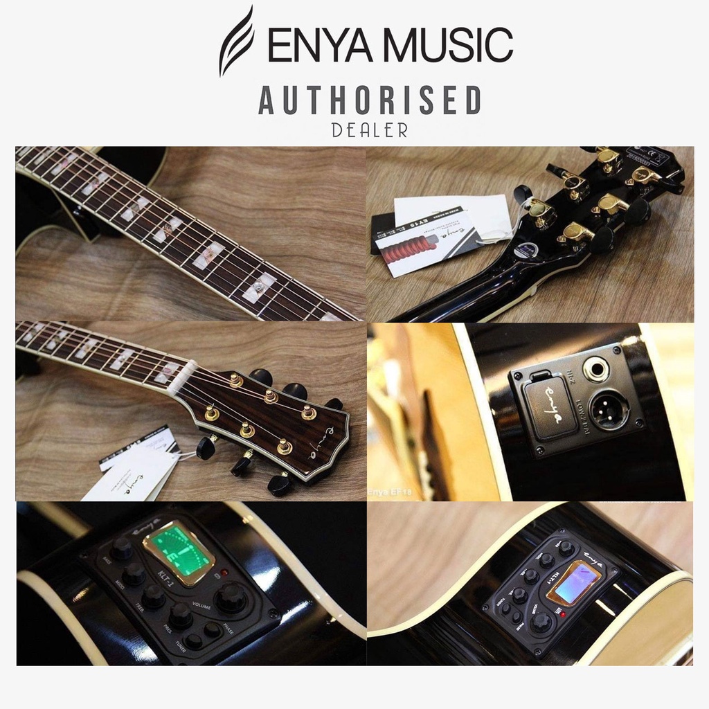 Đàn Guitar Acoustic ENYA ED18NA EQ Chính Hãng - Tặng Full 12 phụ kiện và bao da