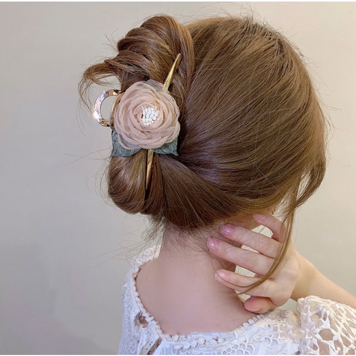 📛 RẺ VÔ ĐỊCH 📛 Kẹp tóc càng cua kim loại cao cấp hoa hồng hottrend phong cách hàn quốc