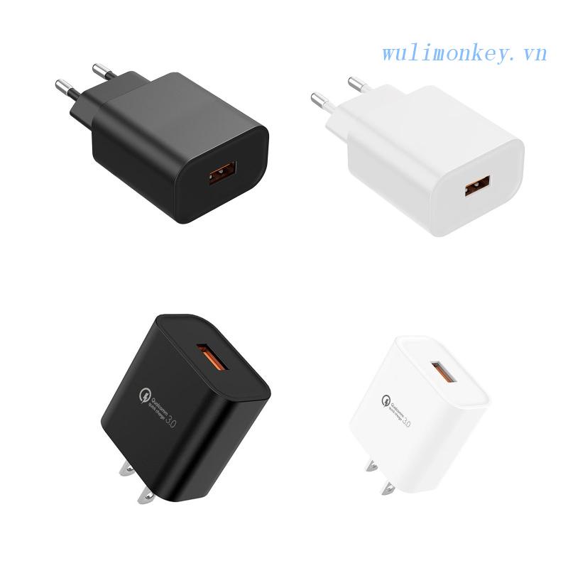 Cốc Sạc Nhanh QC3.0 18W Cổng USB Cho Điện Thoại Thông Minh