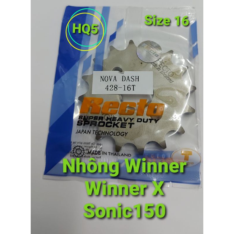 Nhông trước Winner/Winner X/Sonic 150 Recto, size 16