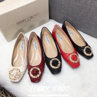 JIMMY CHOO Giày Da Lười Đế Bằng Mũi Vuông Thời Trang Cho Nữ Size thumbnail