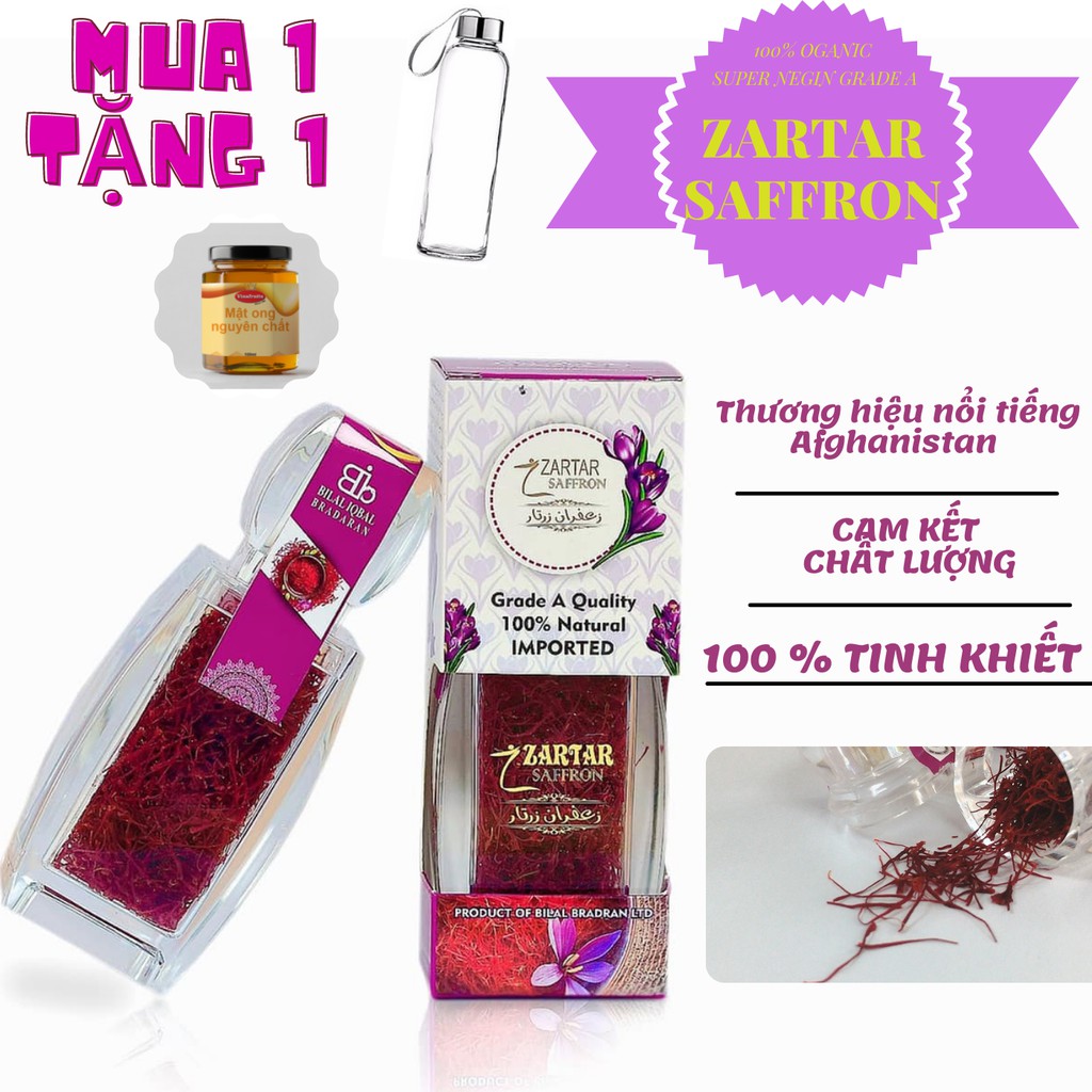 (HÀNG CHUẨN GIÁ TỐT) Zartar Saffron Nhụy hoa nghệ tây 1gr chính hãng nhập khẩu trực tiếp từ Herat Afghanistan | BigBuy360 - bigbuy360.vn