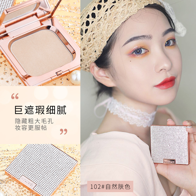 Make-up Wodwod Pearl Treasure Powder Pistator Pistator Mud Bomb Powder Wet Powder Control Oil Makeup Chống nước Kem che khuyết điểm