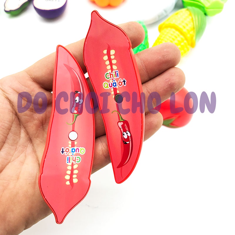 Đồ chơi nấu ăn rổ đựng rau củ cắt hít nam châm bằng nhựa LT5088-6T