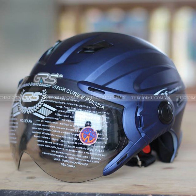 Nón bảo hiểm nửa đầu có kính GRS 1/2 A737K - Đủ Màu - Bảo Hành 12 tháng chính hãng phân phối