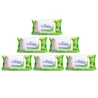 Combo 6 gói khăn ướt unifresh 80x24 aloe vera cho bé