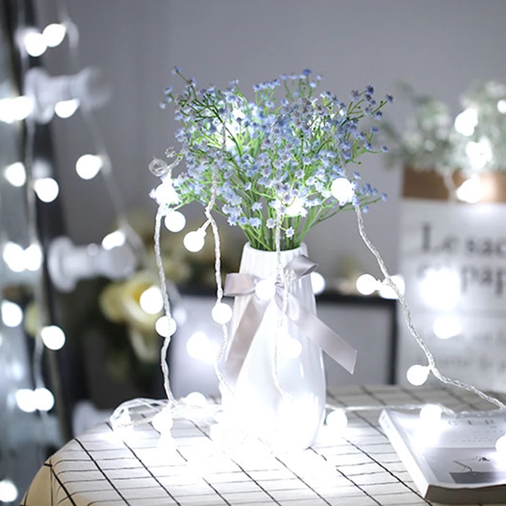 Dây đèn LED thiết kế quả bóng tròn cherry xinh xắn dành cho trang trí