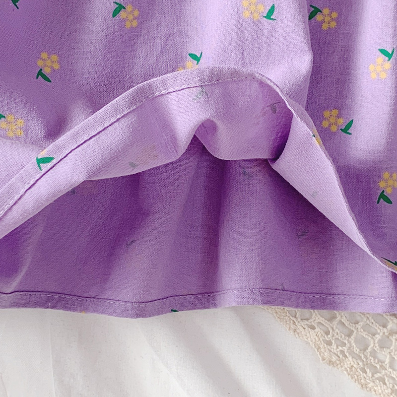 Đầm Tay Dài In Hoa Thời Trang Cho Bé Gái