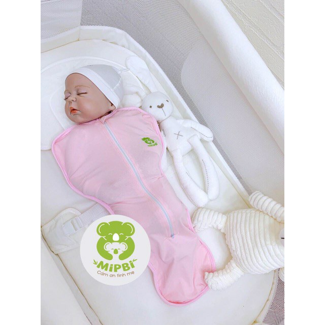 Túi ngủ cotton Mipbi size 1-2-3 cho bé từ sơ sinh (TN01, 02, 03)