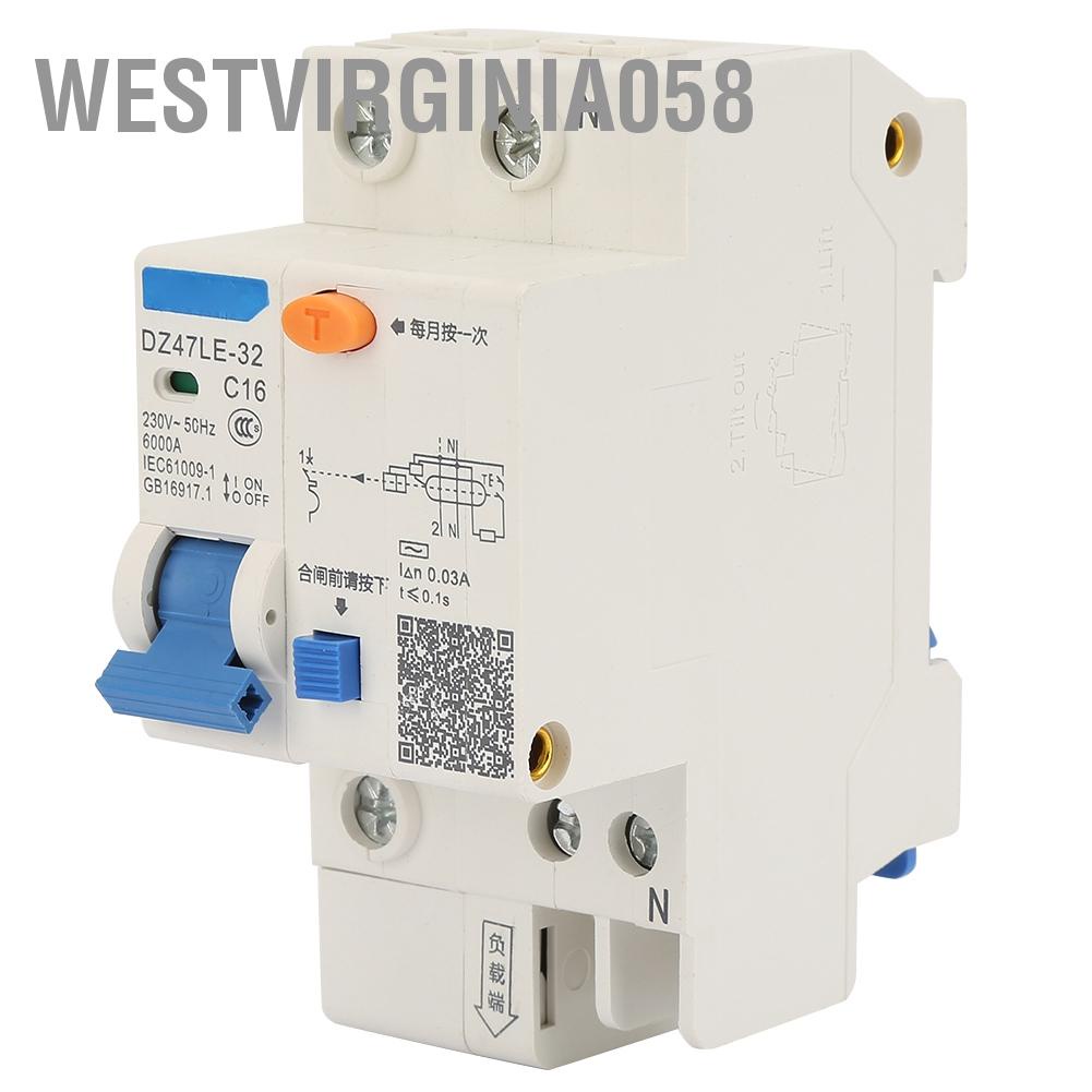 Có thể bán buôn DZ47LE 32 1P + N 16A 20A 230V Ngắt mạch bảo vệ an toàn rò rỉ đất Westvirginia058 Hàng giao ngay