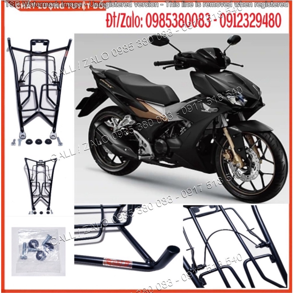 Baga Winner X Cao Cấp (V1, V2) INOX Sơn Đen Tĩnh Điện Dày 10 Ly Chắc Chắn Mẫu Mới 2019 - 2021 (Ảnh Sp Thật)