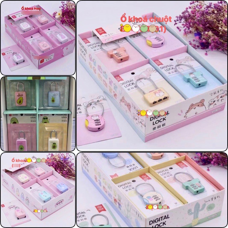 Ổ khoá số mini hình thú cute