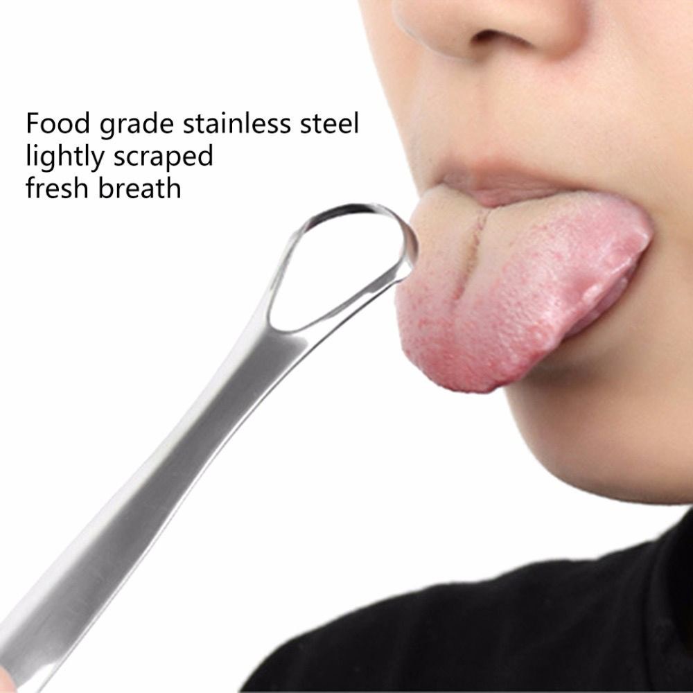Dụng cụ cạo lưỡi, cạo lưỡi inox, dụng cụ vệ sinh lưỡi chà lưỡi