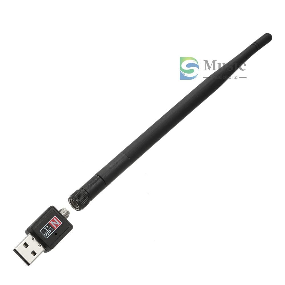 〖MUSIC〗600Mbps Wireless USB WiFi Adapter Dongle 2.4GHz Network LAN Card 802.11b/g/n Standard with 2dBi Detachable Antenna for Desktop Laptop PC Computers