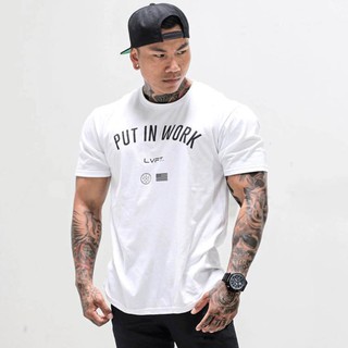 Áo PUT IN WORK Trắng chuyên thể thao cao cấp