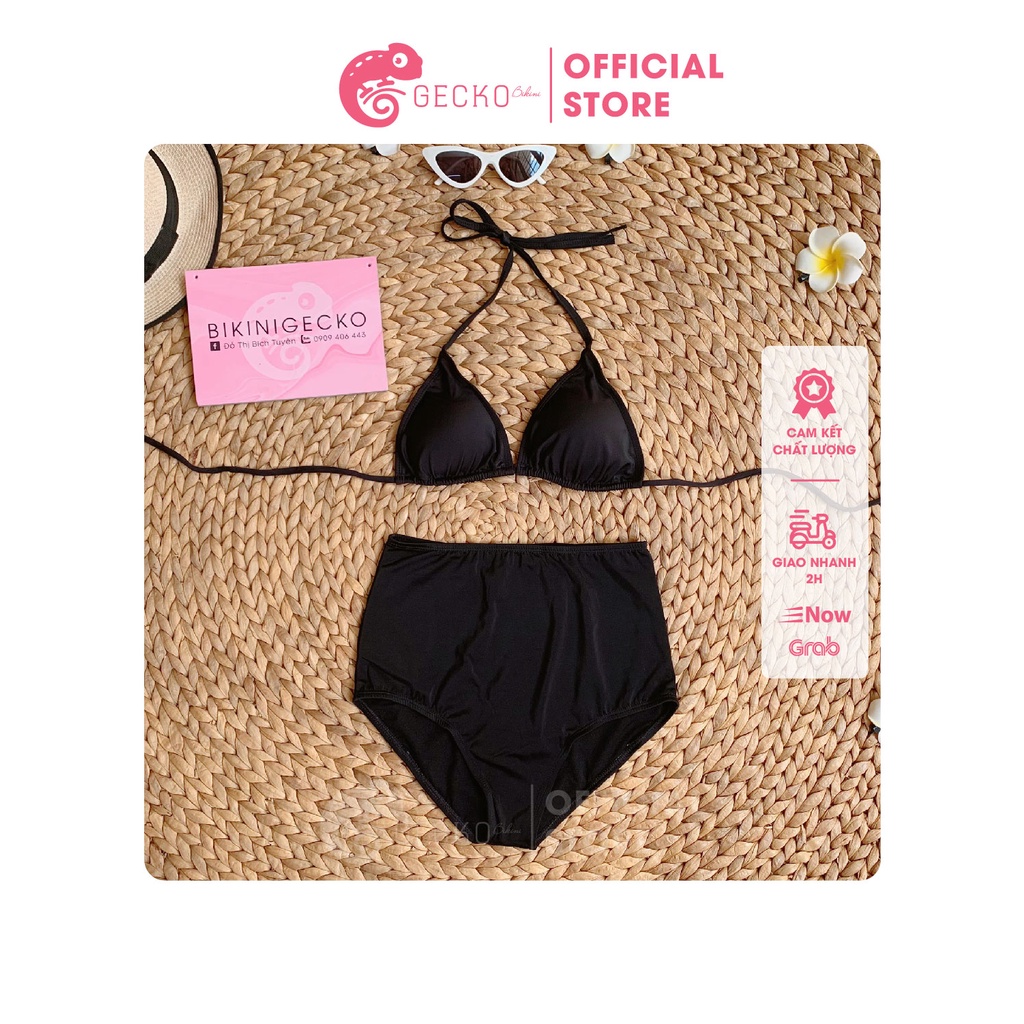 Bikini Đồ Bơi 2 Mảnh Tam Giác Quần Cao Nhún GK0215 (Ảnh Thật)