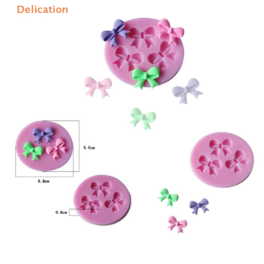Khuôn Silicone Tạo Hình Nơ 3D Trang Trí Bánh DIY